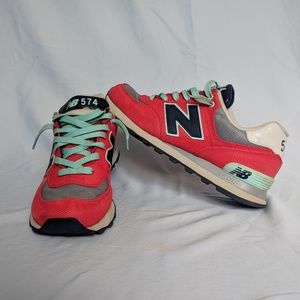 Red NEW BALANCE Classic 574 Sneakers